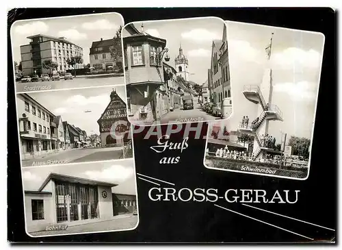 Moderne Karte Gruss aus Gross Gerau