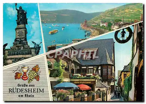 Cartes postales moderne Gruss aus Rudesheim am Rhein