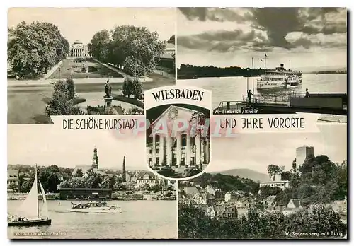 Moderne Karte Die Schone Kurstadt Wiesbaden und Jhre Vororte