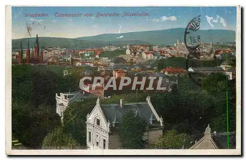 Cartes postales moderne Wiesbaden Totalansicht vom Biersladter Felsenkeller