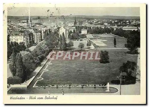 Cartes postales moderne Wiesbaden Blick vom Bahnhof