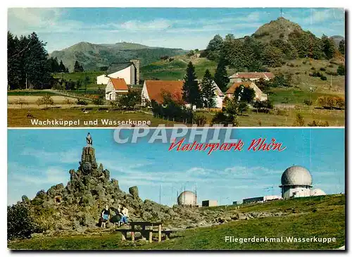 Cartes postales moderne Wachtkuppel und Wasserkuppe Naturpark Rhon Fliegerdenkmal Wasserkuppe