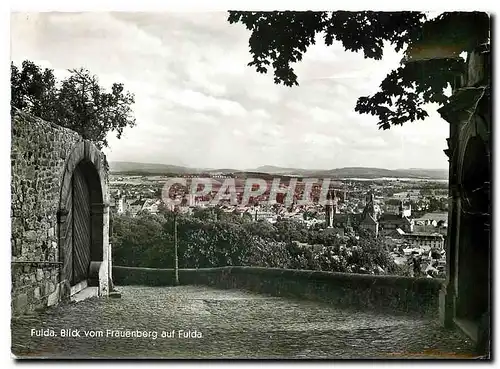 Moderne Karte Fulda Blick vom Frauenberg auf Fulda