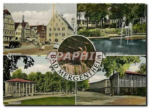 Cartes postales moderne Bad Mergentheim Marktplatz Im Kurpark Kurkonzert Wandelhalls