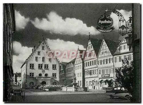 Cartes postales moderne Bad Mergentheim Marktplatz mit Rathaus