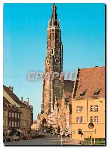 Cartes postales moderne Landshut Bayern Martinskirche mit Altstadt