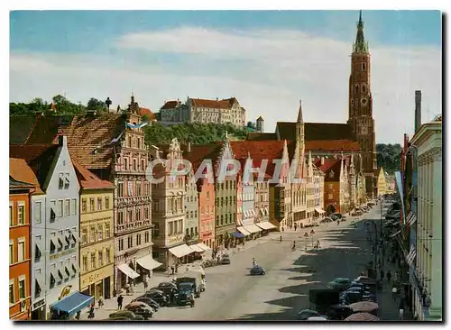 Cartes postales moderne Landshut Isar Altstadt unb Burg Trausnitz