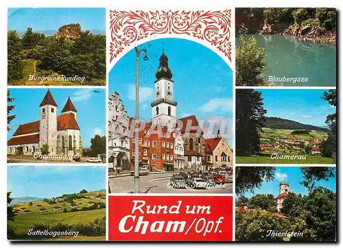 Cartes postales moderne Rund um Cham Burgruine Runding Blaubergsee