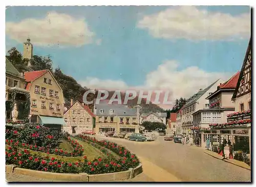 Moderne Karte Fichtelgebirge Kneipp Heibad Bad Berneck Partie am Marktplatz