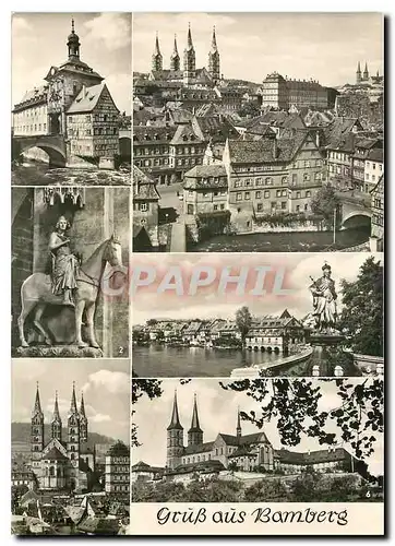 Cartes postales moderne Gruss aus Bamberg Rathaus Reiter Dom Gesamtansicht Klein Venedig Michaelsberg