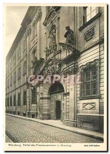 Moderne Karte Wurzburg Portal des Priesterseminars