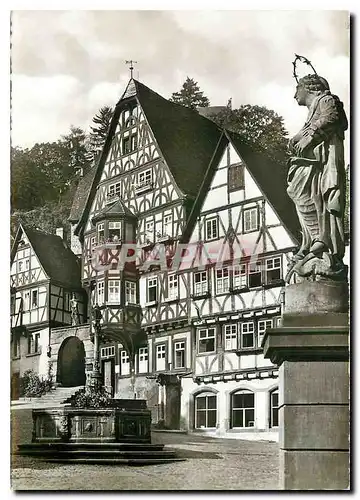 Moderne Karte Miltenberg am Main Partie am Marktplatz