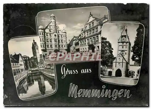 Moderne Karte Gruss aus Memmingen