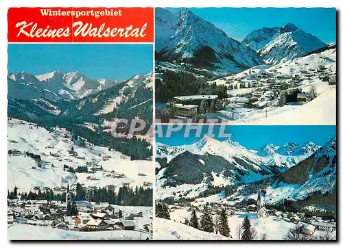 Moderne Karte Wintersportgebiet Kleines Walsertal