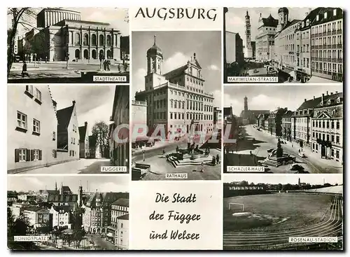 Cartes postales moderne Augsburg Die Stadt der Fugger und Welser Stadttheater Maximilian Strasse