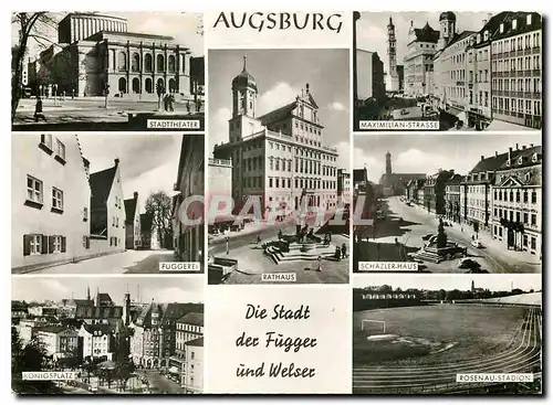 Moderne Karte Augsburg Die Stadt der Fugger und Welser Stadttheater Maximilian Strasse