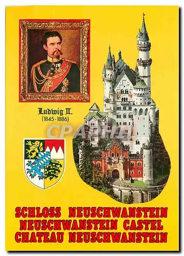 Cartes postales moderne Ludwig II Schloss Neuschwanstein