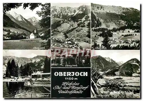Moderne Karte Oberjoch Hochstes Ski und Bergdorf Deutschlands