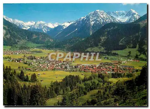 Moderne Karte Kurorte Hindelang Bad Oberdorf Allgauer Alpen