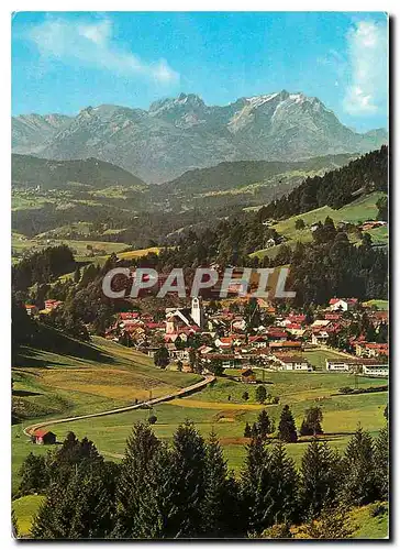 Moderne Karte Heiklimatischer Luft und Schrothkurort Oberstaufen Allgau mit Altmann und Santis