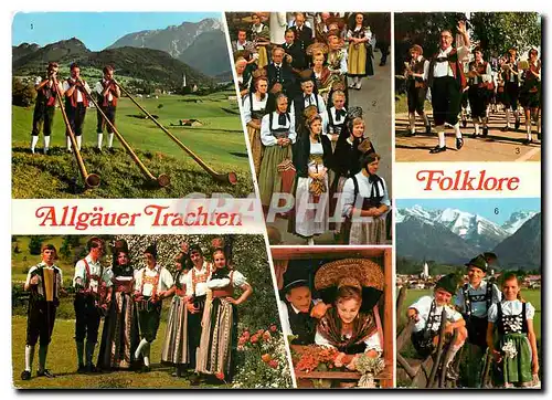 Moderne Karte Allgauer Trachten Folklore