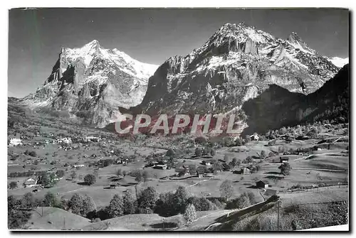 Moderne Karte Grindelwald Wetterhorn Mettenberg Schreckhorn