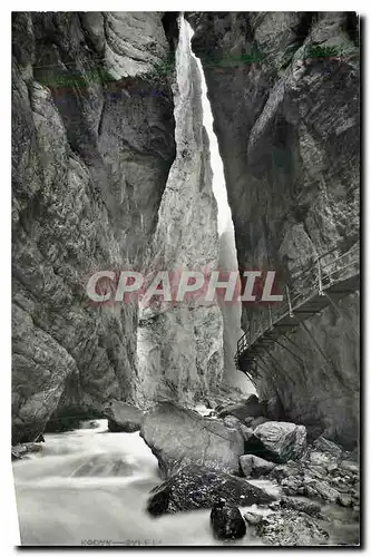 Moderne Karte Grindelwald Die Gletscherschlucht am untrn Grindelwaldgletscher