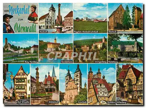 Cartes postales moderne Vom Neckartal zum Odenwald