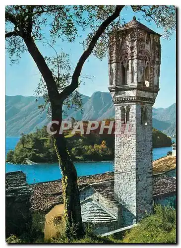 Cartes postales moderne Ossuccio Lago di Como Campanile ed Isola Comacina