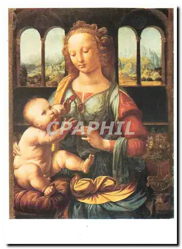 Moderne Karte Leonardo da Vinci Maria mit dem Kinde Bayerische Staatsgemaldesammlungen Munchen