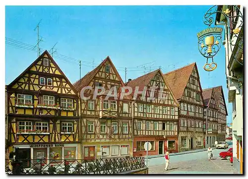 Cartes postales moderne Bad Wimpen am Neckar Fachwerkhauser am Adlerbrunnen