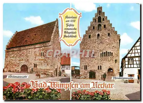 Moderne Karte Bad Wimpen am Neckar