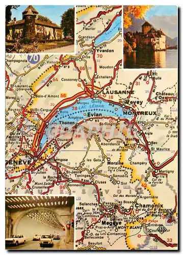 Cartes postales moderne Lausanne Montreux Geneve