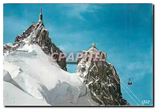 Moderne Karte Chamonix Mont Blanc Telepherique de l'Aiguille du Midi