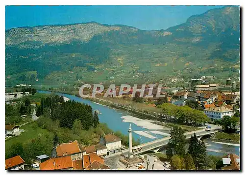 Cartes postales moderne Bonneville Vue aerienne du Pont sur l'Arve et Colonne de Charles Felix