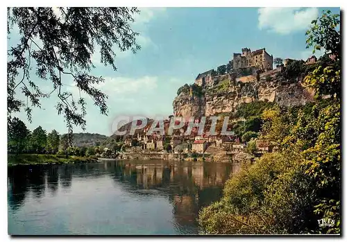 Moderne Karte Beynac dominant la vallee de la Dordogne