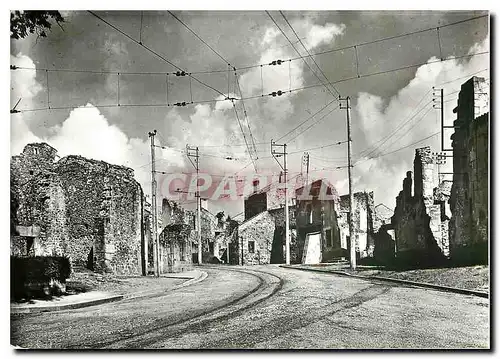 Moderne Karte Oradour sur Glane Hte Vienne Entre de Bourg