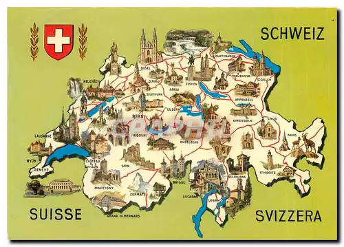 Moderne Karte Schweiz