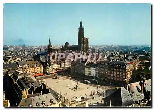 Cartes postales moderne Strasbourg Bas Rhin La place Kleber et la Cathedrale