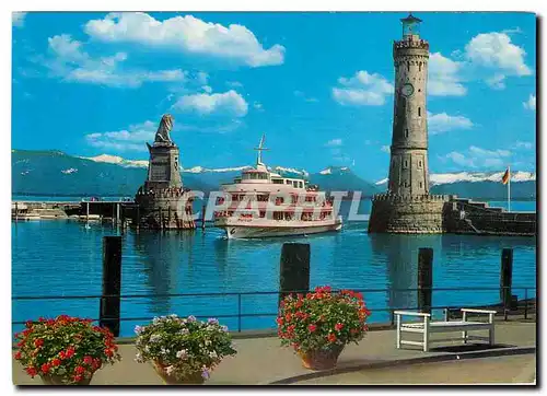 Cartes postales moderne Lindau im Bodensee Hafeneinfahrt