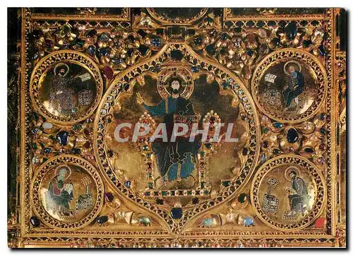 Cartes postales moderne Venezia Basilica di S Marco Pala d'Or Christ Pantocrator avec les quatre evangelistes