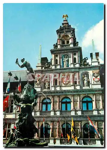 Cartes postales moderne Antwerpen L'Hotel de Ville et la fontaine Brabo