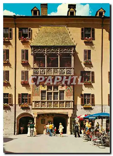 Moderne Karte Alpenstadt Innsbruck Tirol Toit d'Or