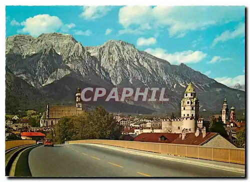 Cartes postales moderne Hall in Tirol Blick auf Munzerturm und Bettelwurf