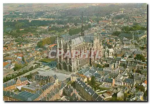 Moderne Karte Amiens Somme La Cathedrale Vue aerienne