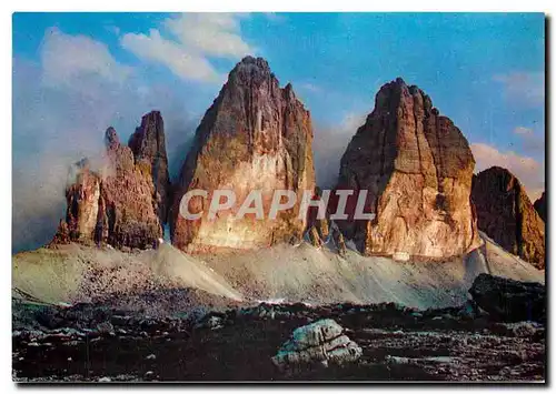 Cartes postales moderne Dolomites Coucher du soleil aux trois Cimes de Lavaredo