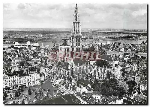 Cartes postales moderne Antwerpen Kathedraal Panorama