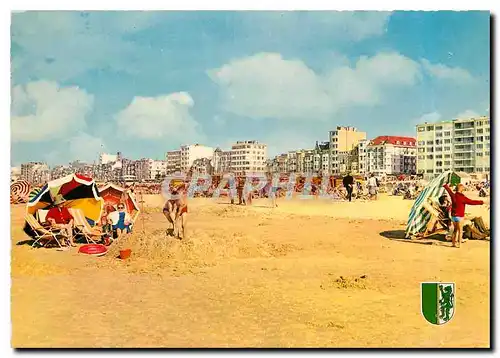 Cartes postales moderne La Panne Plage et digue