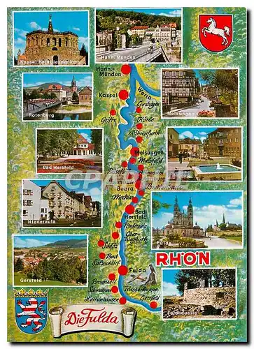 Cartes postales moderne Die Fulda Rhon