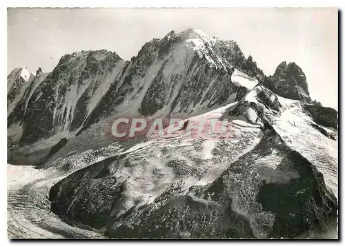 Cartes postales moderne Massif du Mont Blanc Le Glacier d'Argentiere et de gauche a droite les Courtes